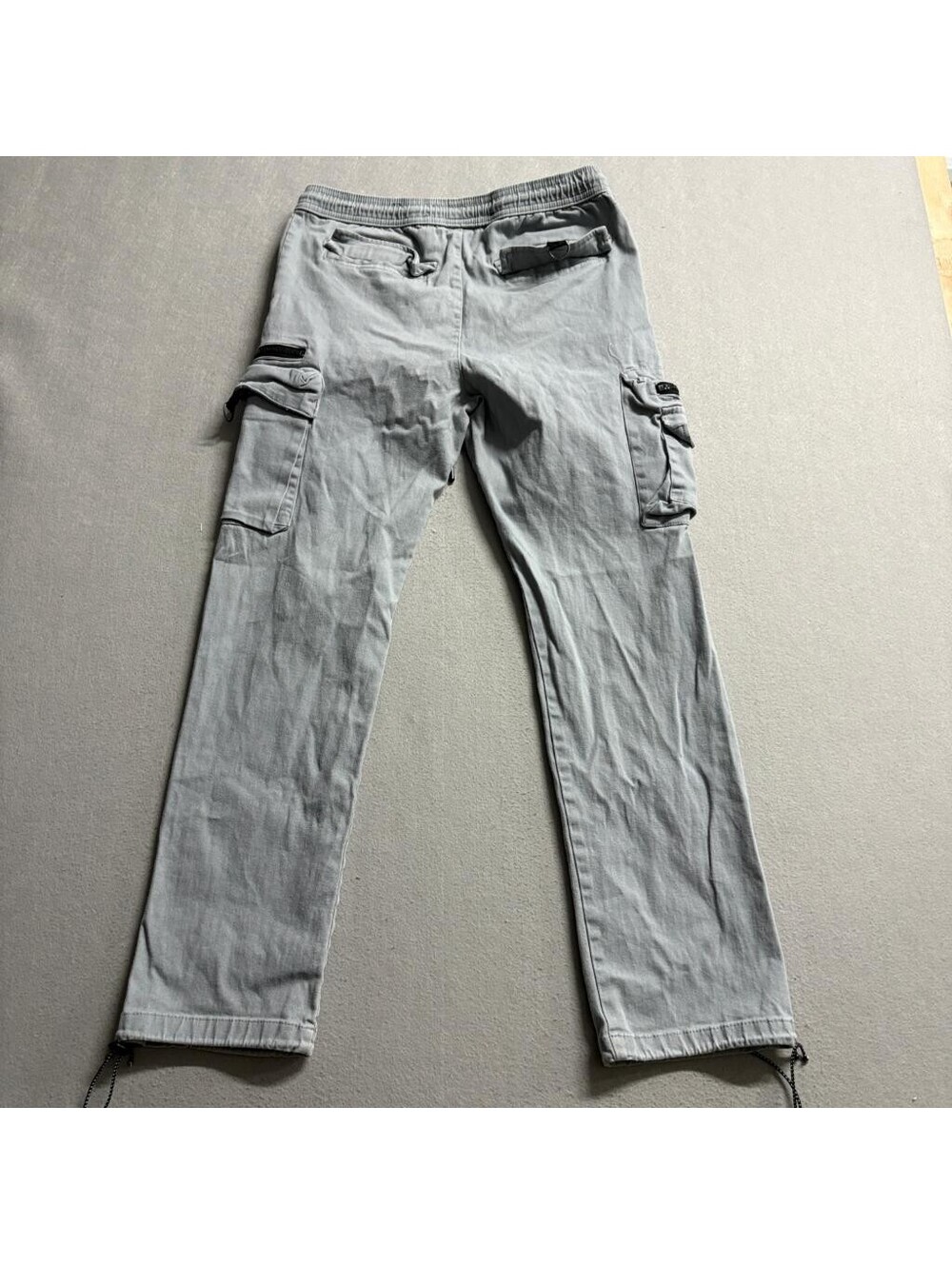 Brooklyn Cloth Cargo Pants Womens Small Gray Cotton Blend Drawstring Elastic - Picture 9 of 11
